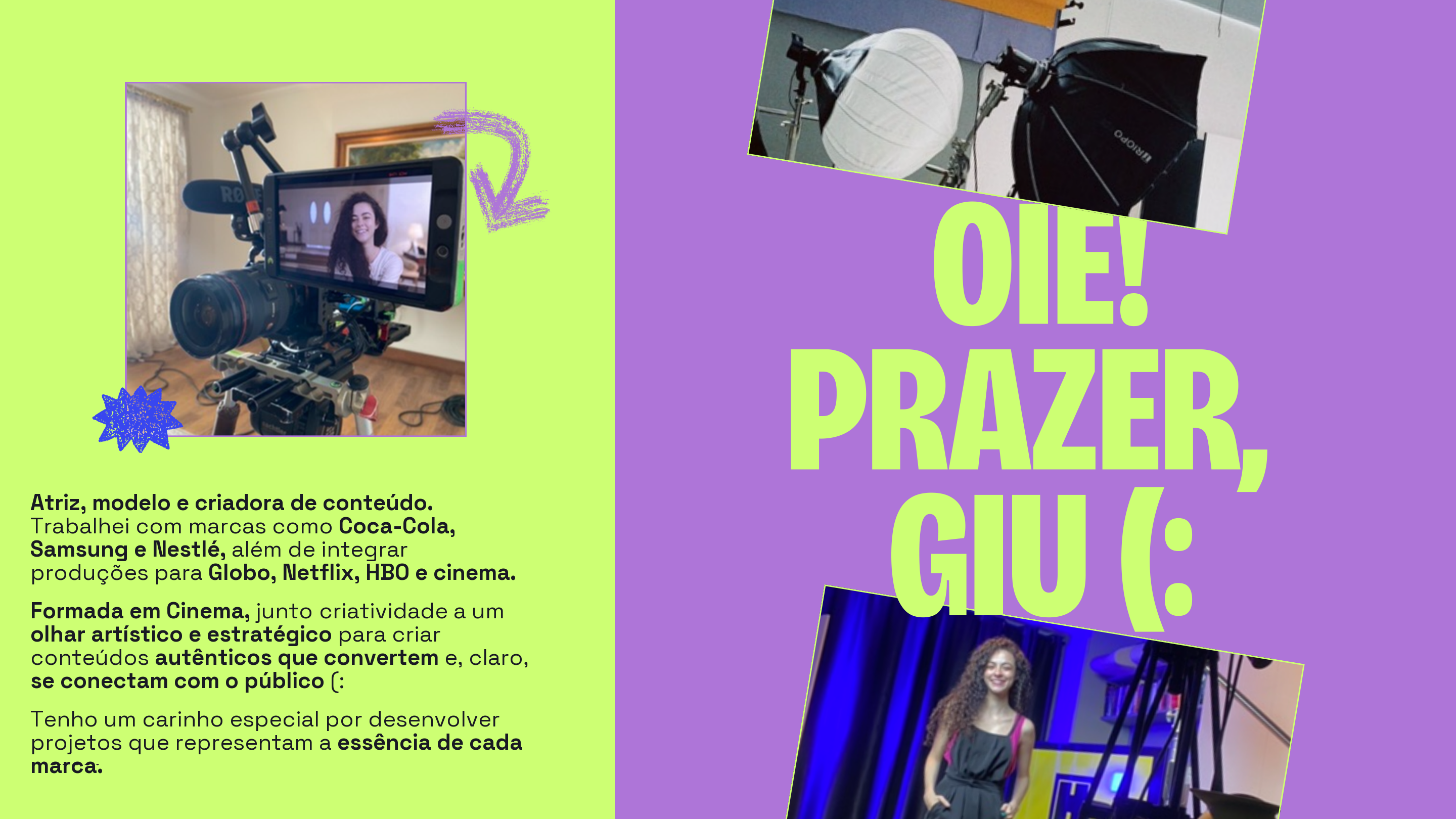 Sobre â€” Oie! Prazer, Giu